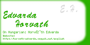 edvarda horvath business card